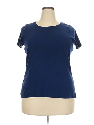 Pre-owned St. John's Bay Short Sleeve T-shirt In Blue