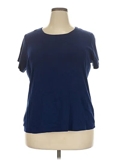 Pre-owned St. John's Bay Short Sleeve T-shirt In Blue