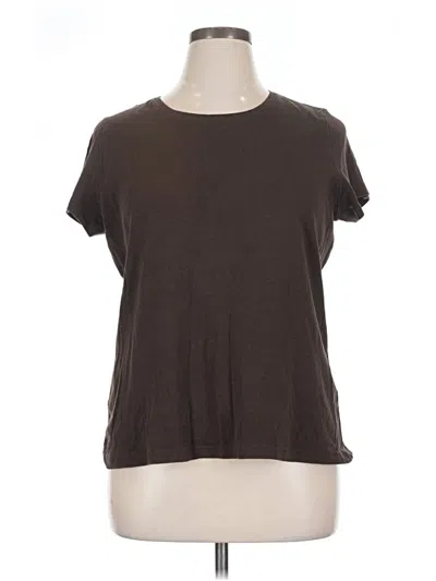Pre-owned St. John's Bay Short Sleeve T-shirt In Brown