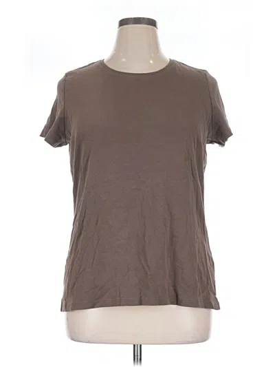 Pre-owned St. John's Bay Short Sleeve T-shirt In Brown