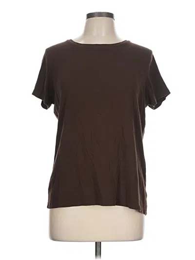 Pre-owned St. John's Bay Short Sleeve T-shirt In Brown