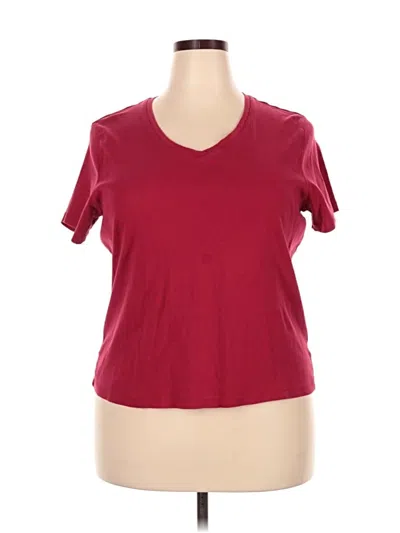 Pre-owned St. John's Bay Short Sleeve T-shirt In Burgundy