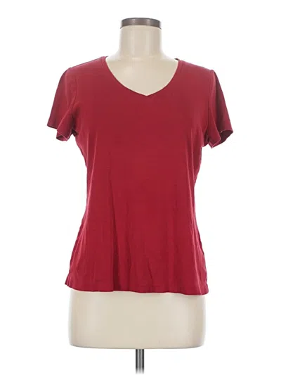 Pre-owned St. John's Bay Short Sleeve T-shirt In Burgundy