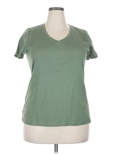 Pre-owned St. John's Bay Short Sleeve T-shirt In Green