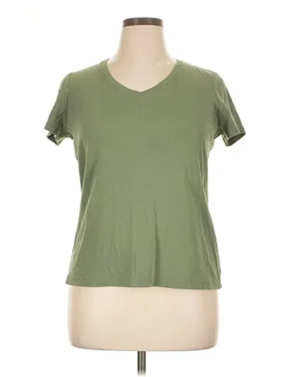 Pre-owned St. John's Bay Short Sleeve T-shirt In Green