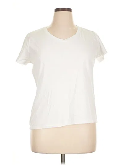 Pre-owned St. John's Bay Short Sleeve T-shirt In Ivory