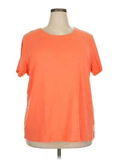 Pre-owned St. John's Bay Short Sleeve T-shirt In Orange