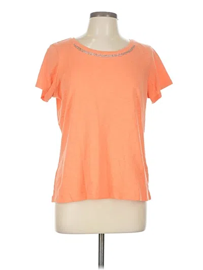 Pre-owned St. John's Bay Short Sleeve T-shirt In Orange
