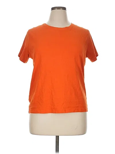 Pre-owned St. John's Bay Short Sleeve T-shirt In Orange