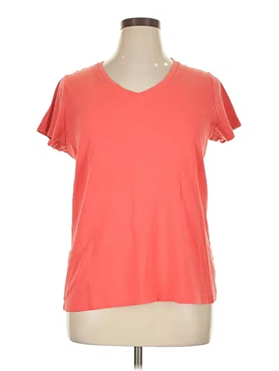 Pre-owned St. John's Bay Short Sleeve T-shirt In Orange