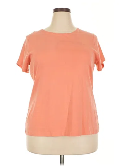 Pre-owned St. John's Bay Short Sleeve T-shirt In Orange