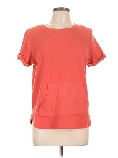Pre-owned St. John's Bay Short Sleeve T-shirt In Orange