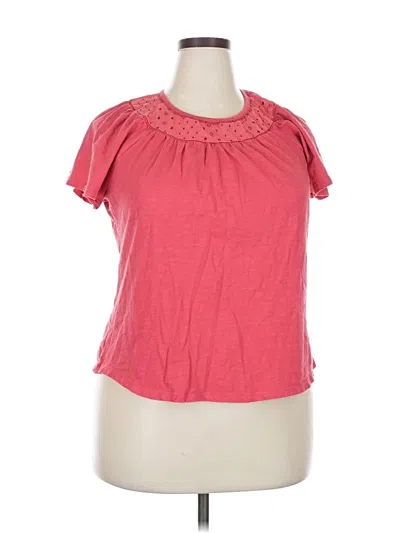 Pre-owned St. John's Bay Short Sleeve T-shirt In Pink