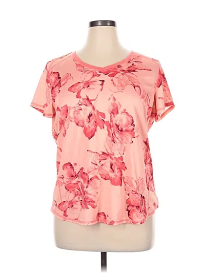 Pre-owned St. John's Bay Short Sleeve T-shirt In Pink