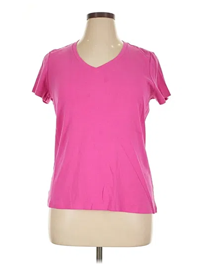 Pre-owned St. John's Bay Short Sleeve T-shirt In Pink