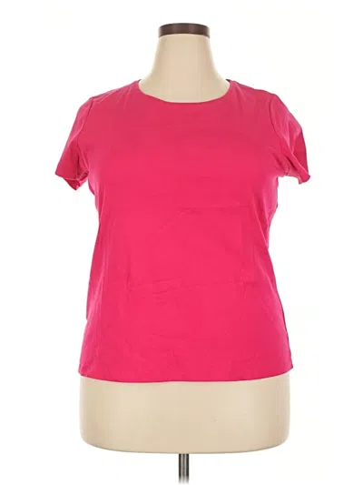 Pre-owned St. John's Bay Short Sleeve T-shirt In Pink
