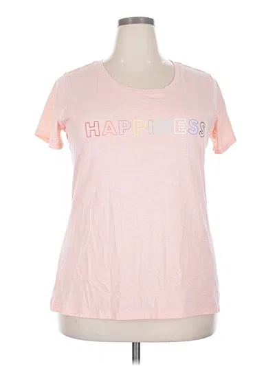 Pre-owned St. John's Bay Short Sleeve T-shirt In Pink