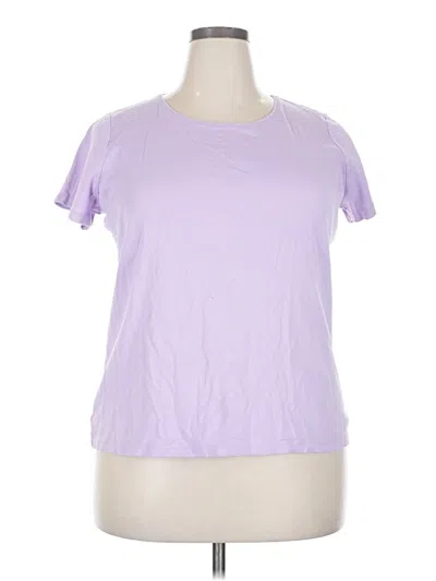 Pre-owned St. John's Bay Short Sleeve T-shirt In Purple