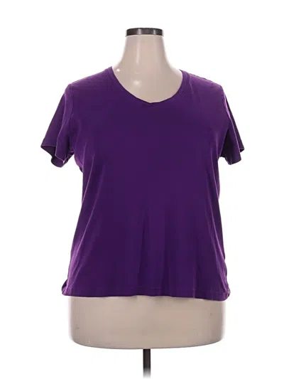 Pre-owned St. John's Bay Short Sleeve T-shirt In Purple