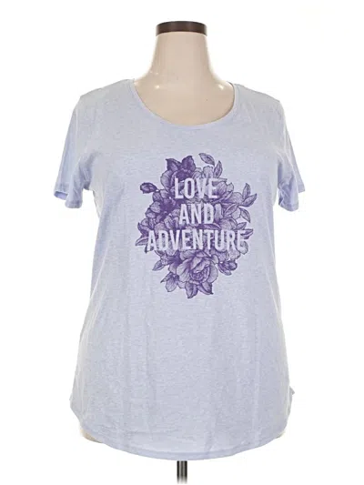 Pre-owned St. John's Bay Short Sleeve T-shirt In Purple