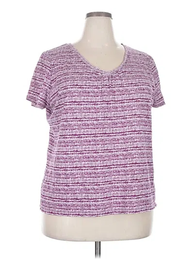 Pre-owned St. John's Bay Short Sleeve T-shirt In Purple