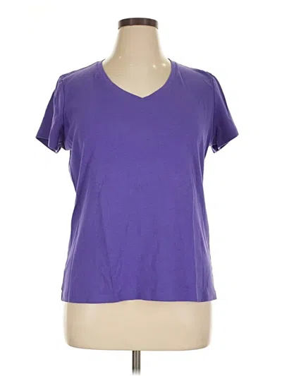 Pre-owned St. John's Bay Short Sleeve T-shirt In Purple