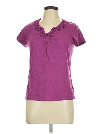 Pre-owned St. John's Bay Short Sleeve T-shirt In Purple