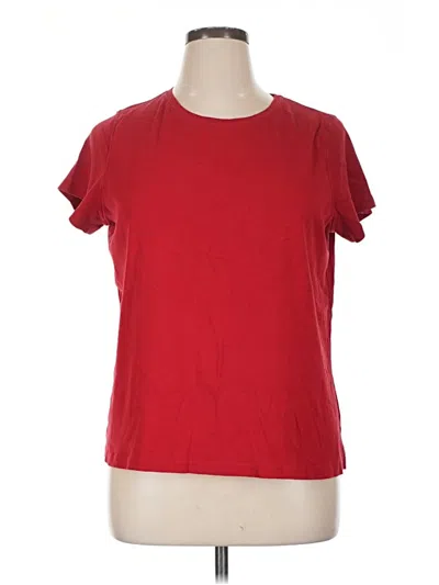 Pre-owned St. John's Bay Short Sleeve T-shirt In Red