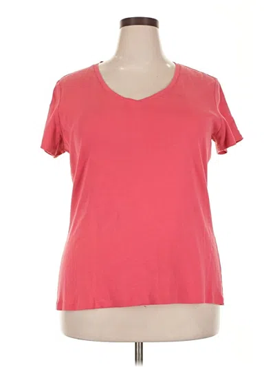 Pre-owned St. John's Bay Short Sleeve T-shirt In Red