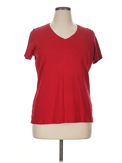 Pre-owned St. John's Bay Short Sleeve T-shirt In Red