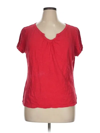 Pre-owned St. John's Bay Short Sleeve T-shirt In Red