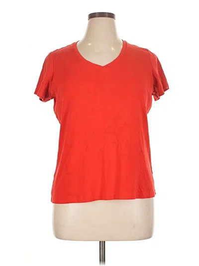 Pre-owned St. John's Bay Short Sleeve T-shirt In Red