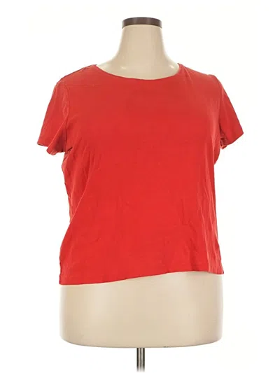 Pre-owned St. John's Bay Short Sleeve T-shirt In Red