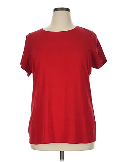 Pre-owned St. John's Bay Short Sleeve T-shirt In Red