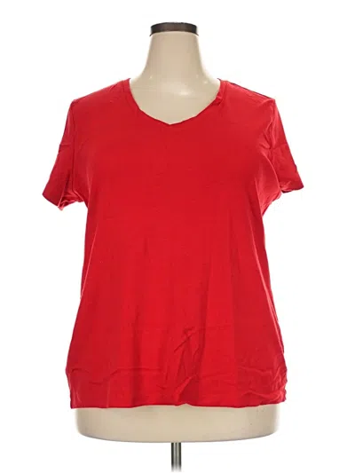Pre-owned St. John's Bay Short Sleeve T-shirt In Red