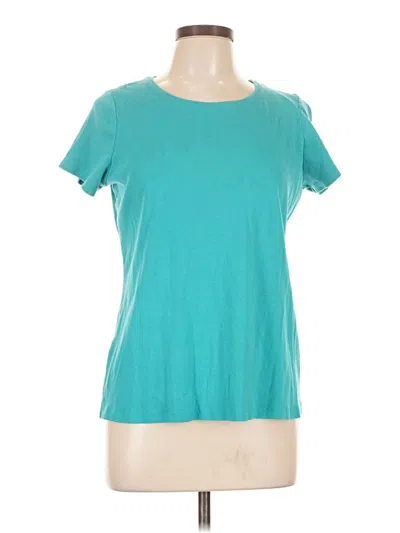 Pre-owned St. John's Bay Short Sleeve T-shirt In Teal