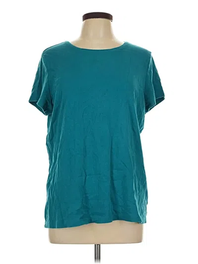 Pre-owned St. John's Bay Short Sleeve T-shirt In Teal