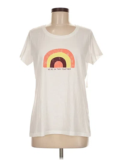 Pre-owned St. John's Bay Short Sleeve T-shirt In White