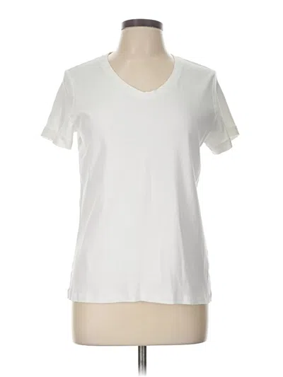 Pre-owned St. John's Bay Short Sleeve T-shirt In White