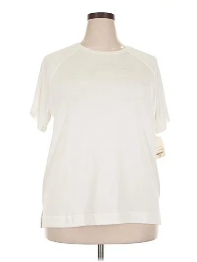 Pre-owned St. John's Bay Short Sleeve T-shirt In White