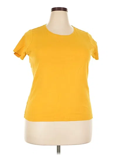 Pre-owned St. John's Bay Short Sleeve T-shirt In Yellow