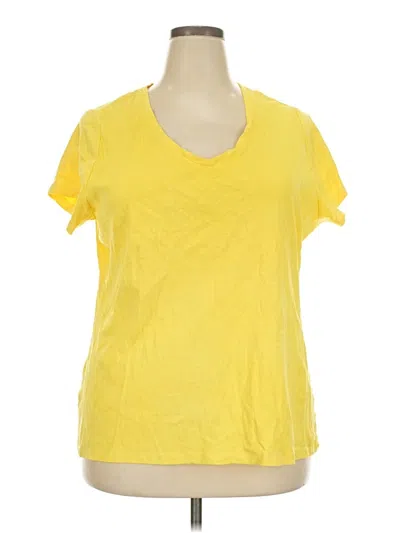 Pre-owned St. John's Bay Short Sleeve T-shirt In Yellow