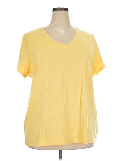 Pre-owned St. John's Bay Short Sleeve T-shirt In Yellow