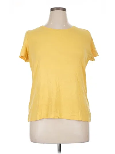 Pre-owned St. John's Bay Short Sleeve T-shirt In Yellow