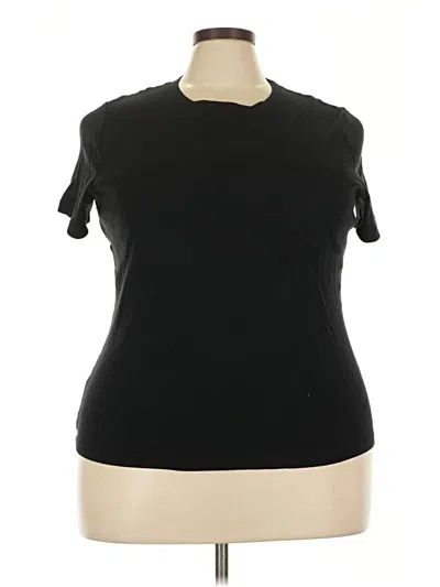 Pre-owned St. John's Bay Short Sleeve Turtleneck In Black