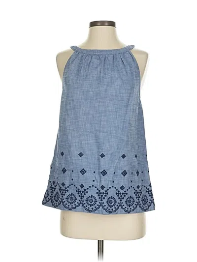 Pre-owned St. John's Bay Sleeveless Blouse In Blue