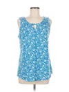 St. John's Bay Sleeveless Blouse In Blue