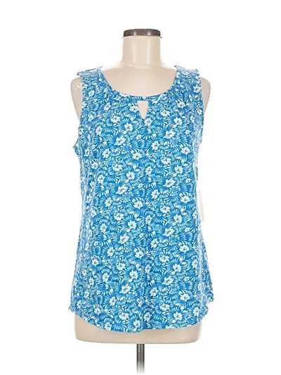 St. John's Bay Sleeveless Blouse In Blue