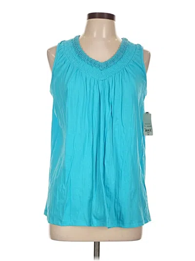 St. John's Bay Sleeveless Blouse In Blue