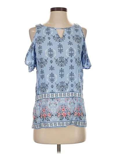 Pre-owned St. John's Bay Sleeveless Blouse In Blue
